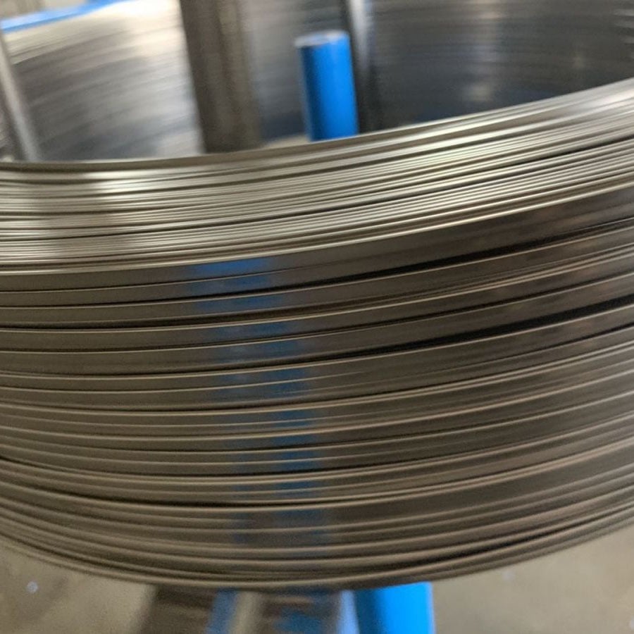 High conductivity copper flat wire coil