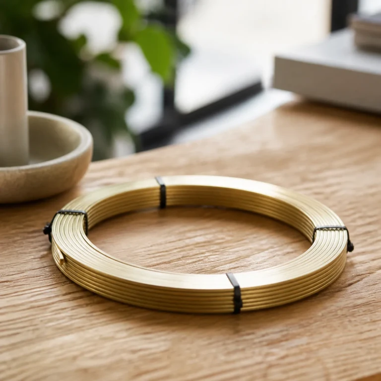 Flat brass wire with precise dimensions corrosion resistance and customizable specs for hardware electrical and decorative use