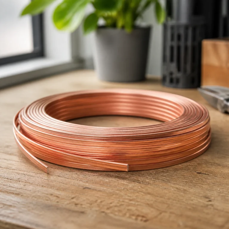 Flat copper wire with precise dimensions excellent conductivity and customizable finishes for transformers connectors and more