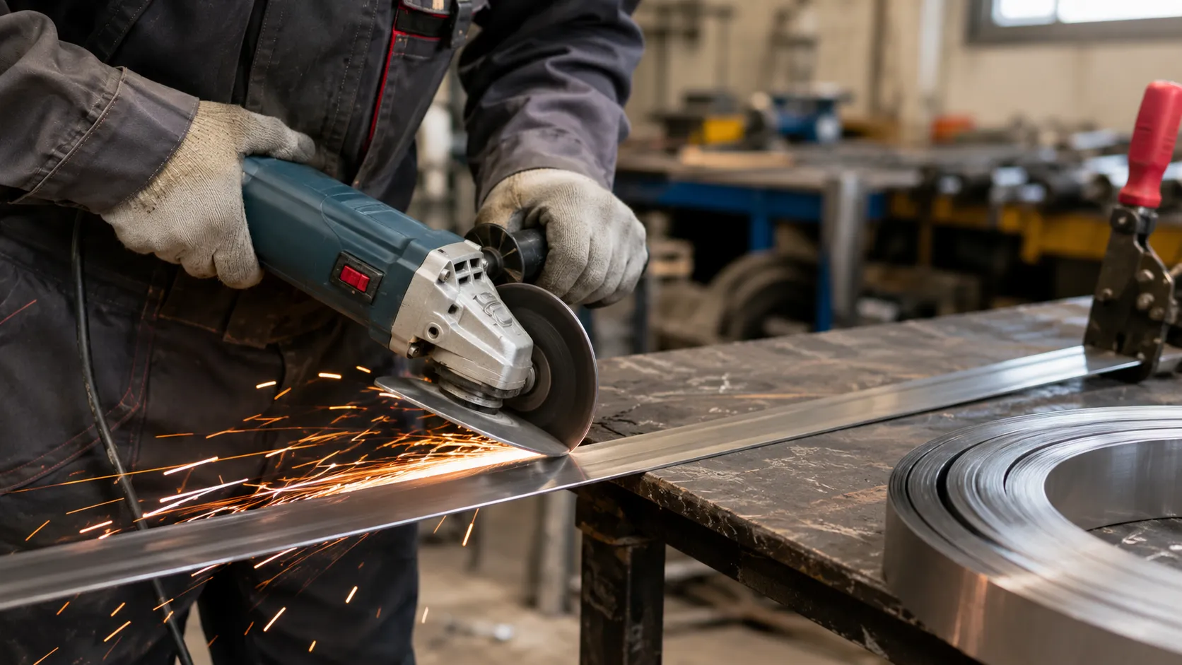 Slitting and cutting industrial stainless steel strips Precision cutting and slitting of industrial stainless steel strips